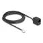 Delock Telefonkábel RJ11 apa - RJ45 anya, fekete, 5 m (88095)