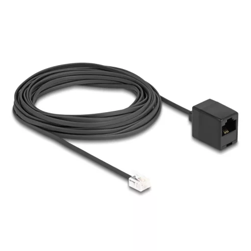 Delock Telefonkábel RJ11 apa - RJ45 anya, fekete, 10 m (88096)