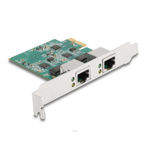   Delock PCI Express x1 kártya - 2 x RJ45 2,5 Gigabit LAN (88101)