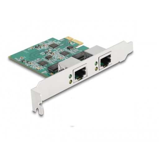 Delock PCI Express x1 kártya - 2 x RJ45 2,5 Gigabit LAN (88101)