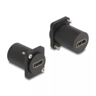   Delock D-típusú Modul HDMI 8K 60Hz anya   anya csavarokkal fekete (88109)