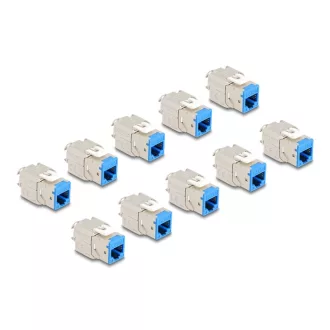   Delock Keystone Modul RJ45 anya - LSA Cat.6A eszközmentes kék 10 db-os szett (88113)