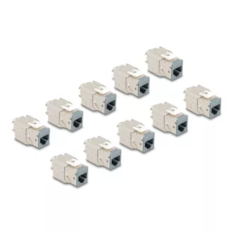   Delock Keystone Modul RJ45 anya - LSA Cat.6A eszközmentes szürke 10 db-os szett (88120)