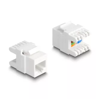   Delock Eszközmentes, borított Keystone modul RJ45 anya - LSA Cat.6A mini (88131)