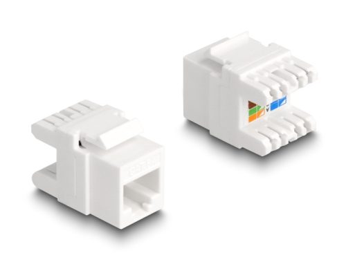 Delock Eszközmentes, borított Keystone modul RJ45 anya - LSA Cat.6A mini (88131)