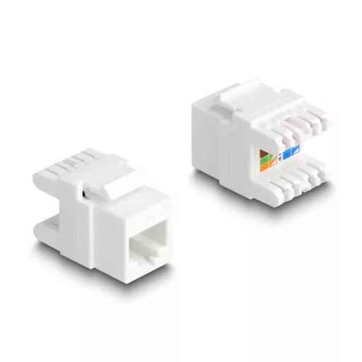 Delock Eszközmentes, borított Keystone modul RJ45 anya - LSA Cat.6A mini (88131)