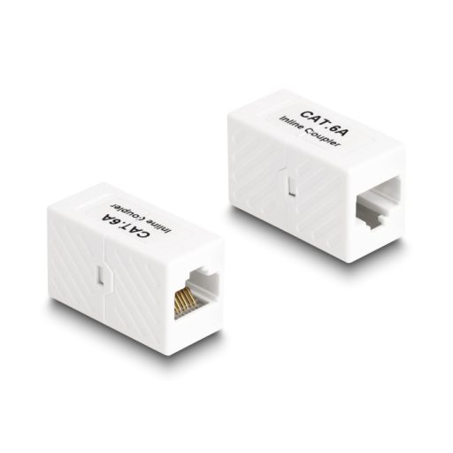 Delock Adapter RJ45 anya - RJ45 anya Cat.6A UTP, fehér (88134)