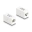 Delock Adapter RJ45 anya - RJ45 anya Cat.6A UTP, fehér (88134)