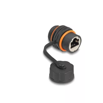   Delock Kábel csatlakoztató RJ45 anya - RJ45 anya Cat.6A M20 cérnával és védő kupakkal IP68 por és vízhatlan (88145)