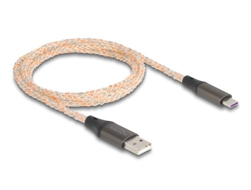 Delock USB 2.0 kábel A-típus - USB Type-C  RGB jelzéssel 1 m