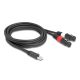 Delock Adapter RJ45 kábel apa - 2 x XLR 3 tűs anya fekete színű 2 m