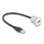 Delock USB 2.0 A-típusúbeépített anya kábelcsatlakozóval 30 cm, alumínium (88181)