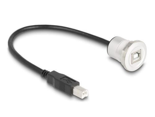 Delock USB 2.0 B-típusúbeépített anya kábelcsatlakozóval 30 cm, alumínium (88182)