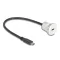 Delock USB 10 Gbps USB Type-C  beépített anya kábelcsatlakozóval 30 cm, alumínium (88183)