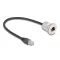Delock RJ45 beépített anya kábelcsatlakozóval Cat.5e STP 30 cm, alumínium (88187)