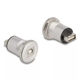   Delock USB 2.0 A-típusú   B-típusú beépített anya alumínium (88194)