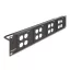 Delock D-típusú 19  Patch Panel 4 D-típusú lemezzel 86 x 86 mm méretű és 4 port 2U fekete (88195)