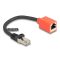 Delock RJ45 eszköz védő adapter Cat.6A S/FTP 20 cm (Elszakadás gátló adapter) (88197)