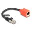 Delock RJ45 eszköz védő adapter Cat.6A S/FTP 20 cm (Elszakadás gátló adapter) (88197)
