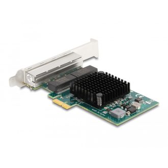   Delock PCI Express x1 kártya 4 x RJ45 Gigabit LAN BCM (88207)