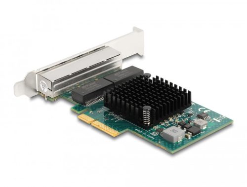 Delock PCI Express x4 kártya 4 x RJ45 Gigabit LAN BCM (88208)