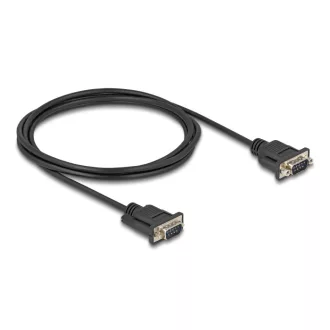 Delock D-Sub9-es, RS-232 soros kábel, apa-apa, 2 m (88218)