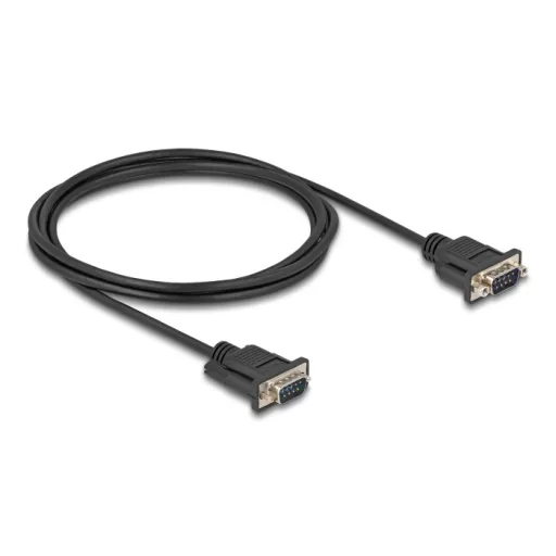 Delock D-Sub9-es, RS-232 soros kábel, apa-apa, 2 m (88218)
