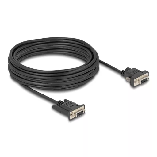 Delock Soros kábel RS-232 D-Sub9 anya - D-Sub9 anya tápkapcsolat a 9 tűn, 10 m (88240)