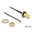 Delock Antenna kábel RP-SMA anya válaszfali csatlakozóval apa MHF I-dugó 1.13 35 cm menethossz 10 mm fröccsenésálló (88383)