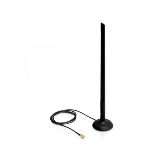  Delock SMA WLAN 6.5 dBi Antenna mágneses állvánnyal és hajlékony szerkezettel (88410)