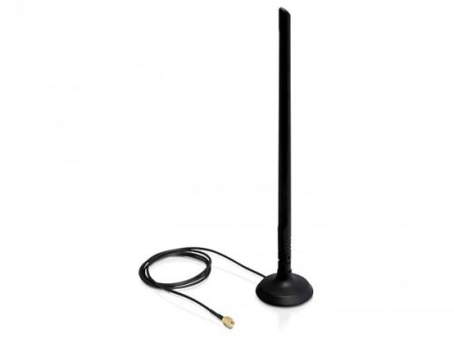 Delock SMA WLAN 6.5 dBi Antenna mágneses állvánnyal és hajlékony szerkezettel (88410)