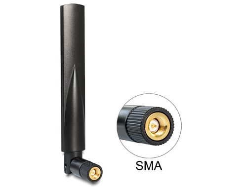 Delock GSM / UMTS SMA antenna with flexibilis, fekete (88416)