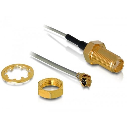 Delock Antennakábel SMA Jack Bulkhead > MHF/U.FL kompatibilis dugó 500 mm (88419)