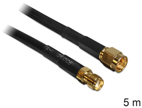 Delock SMA antenna kábel, low loss, 5 m CFD200 (88444)