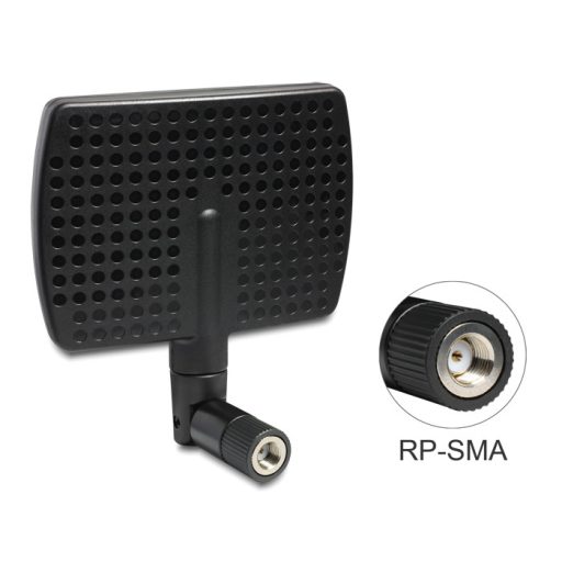 Delock WLAN antenna RP-SMA 802.11 a/b/g/n 5~7 dBi, irányítható csatlakozás (88447)