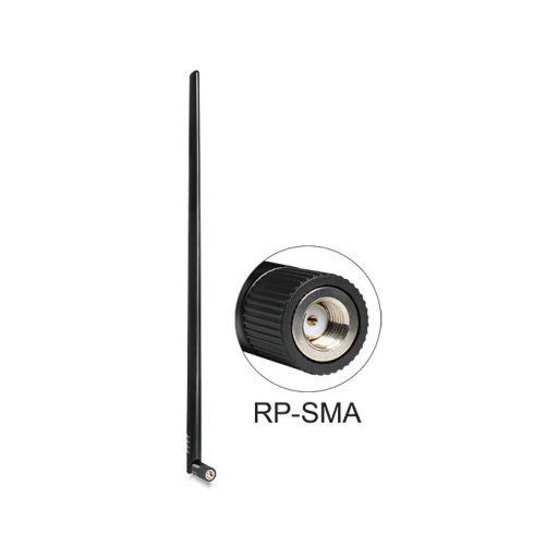 Delock WLAN antenna RP-SMA 802.11 b/g/n 9 dBi mindenirányú, csuklós (88450)