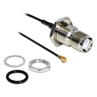 Delock I-PEX dugó > RP-TNC Jack adapter, 200 mm (88464)