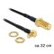 Delock MMCX csatlakozódugó > RP-SMA Jack adapter, 320 mm (88472)
