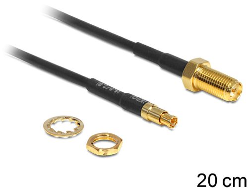 Delock TS-9 dugó > RP-SMA Jack 200 mm adapter (88483)