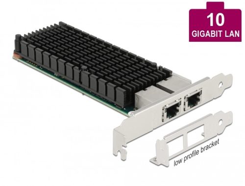 Delock PCI Express x8 Kártya 2 x RJ45 10 Gigabit LAN X540 (88505)