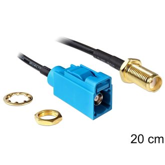   Delock SMA csatlakozó válaszfal > FAKKRA Z csatlakozó, 200 mm (88583)