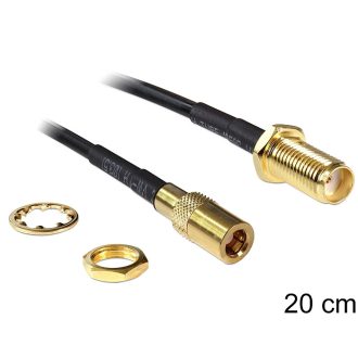 Delock SMA jack válaszfal > SMB jack, 200 mm (88584)