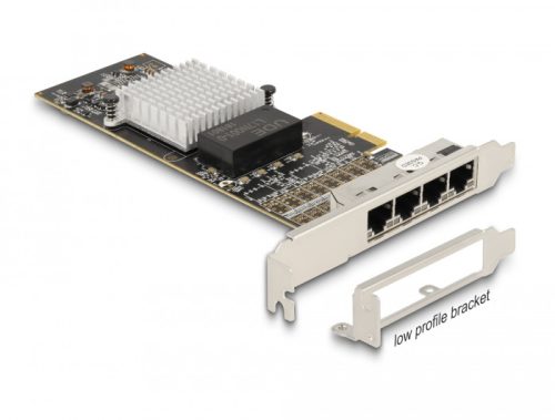 Delock PCI Express x4 kártya - 4 x RJ45 Gigabit LAN (88606)