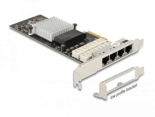 Delock PCI Express x4 Kártya - 4 x RJ45 Gigabit LAN porthoz Bypass (88610)