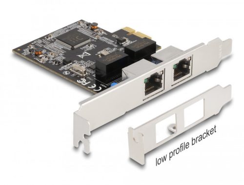 Delock PCI Express x1 kártya - 2 x RJ45 Gigabit LAN (88615)