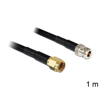 Delock RP-SMA dugó > N jack LMR195, 1 m (88684)