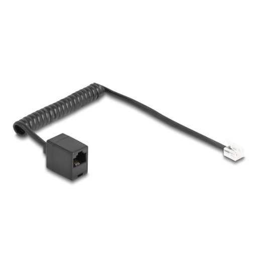 Delock Telefon csavart kábel RJ11 apa - RJ45 anya fekete színű 1 m (88720)