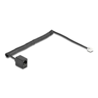   Delock Telefon csavart kábel RJ11 apa - RJ45 anya fekete színű 2 m (88721)