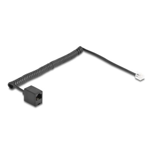 Delock Telefon csavart kábel RJ11 apa - RJ45 anya fekete színű 2 m (88721)