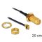 Delock antenna kábel SMA csatlakozó válaszfal> MHF /U.FL-LP-068 kompatibilis dugó 200 mm 1.13 menetv (88747)